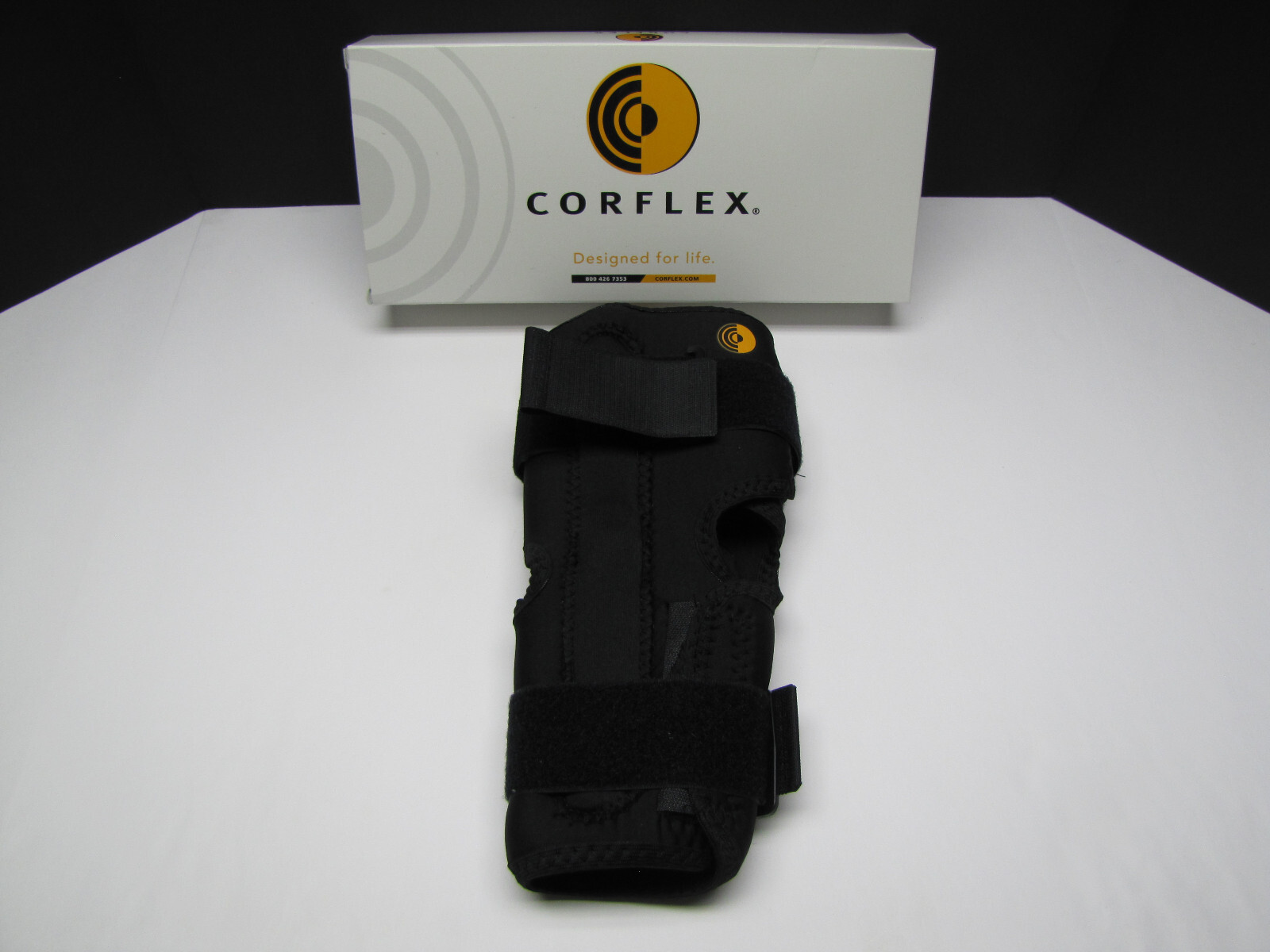 Corflex Cooltex 13″ Anterior Closure Knee Wrap OP Pop wHinge Left Right X-Small
