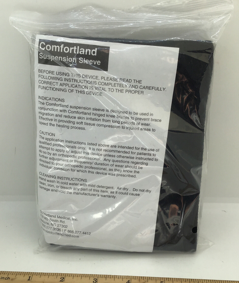 Comfortland Suspension Sleeve Wrap for Knee Size Universal CK-007 NIP Black