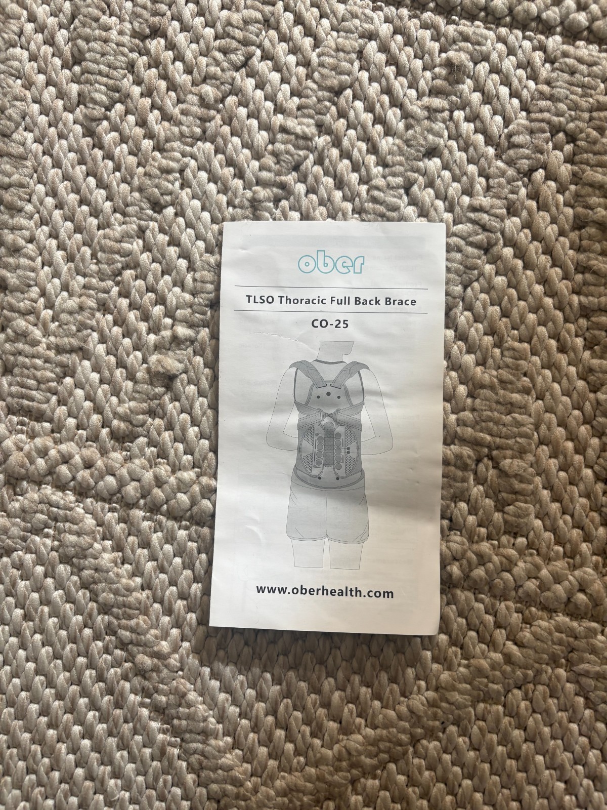 Ober TLSO Thoracic Full Back Brace CO-25
