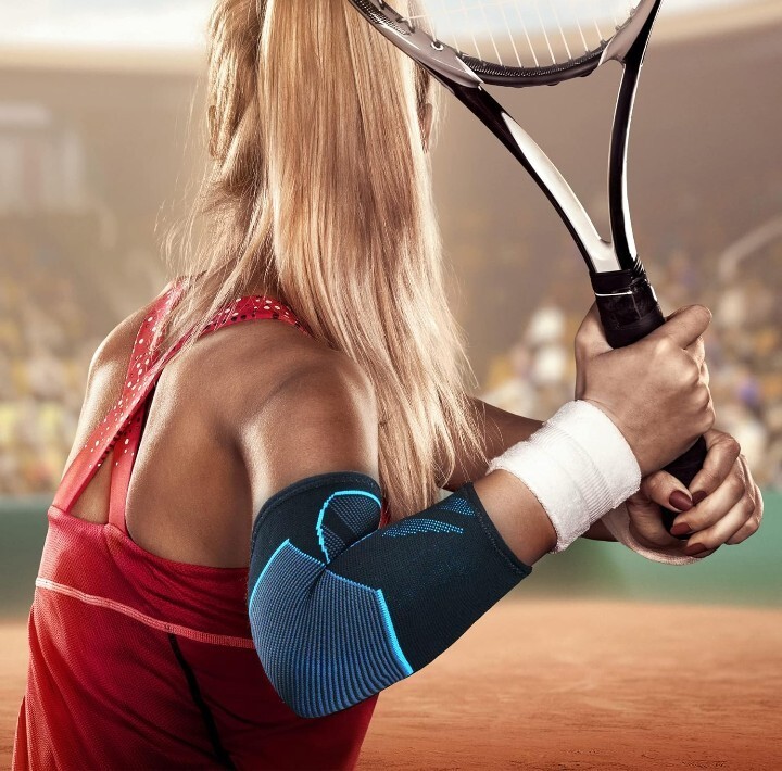 CYCLXY Elbow Compression Sleeve 1 Pair Tennis Elbow Braces for Tendonitis XL
