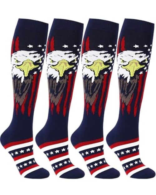 2 Pairs 4th of July Compression Socks for Small-Medium 2 Pairs Eagle Socks