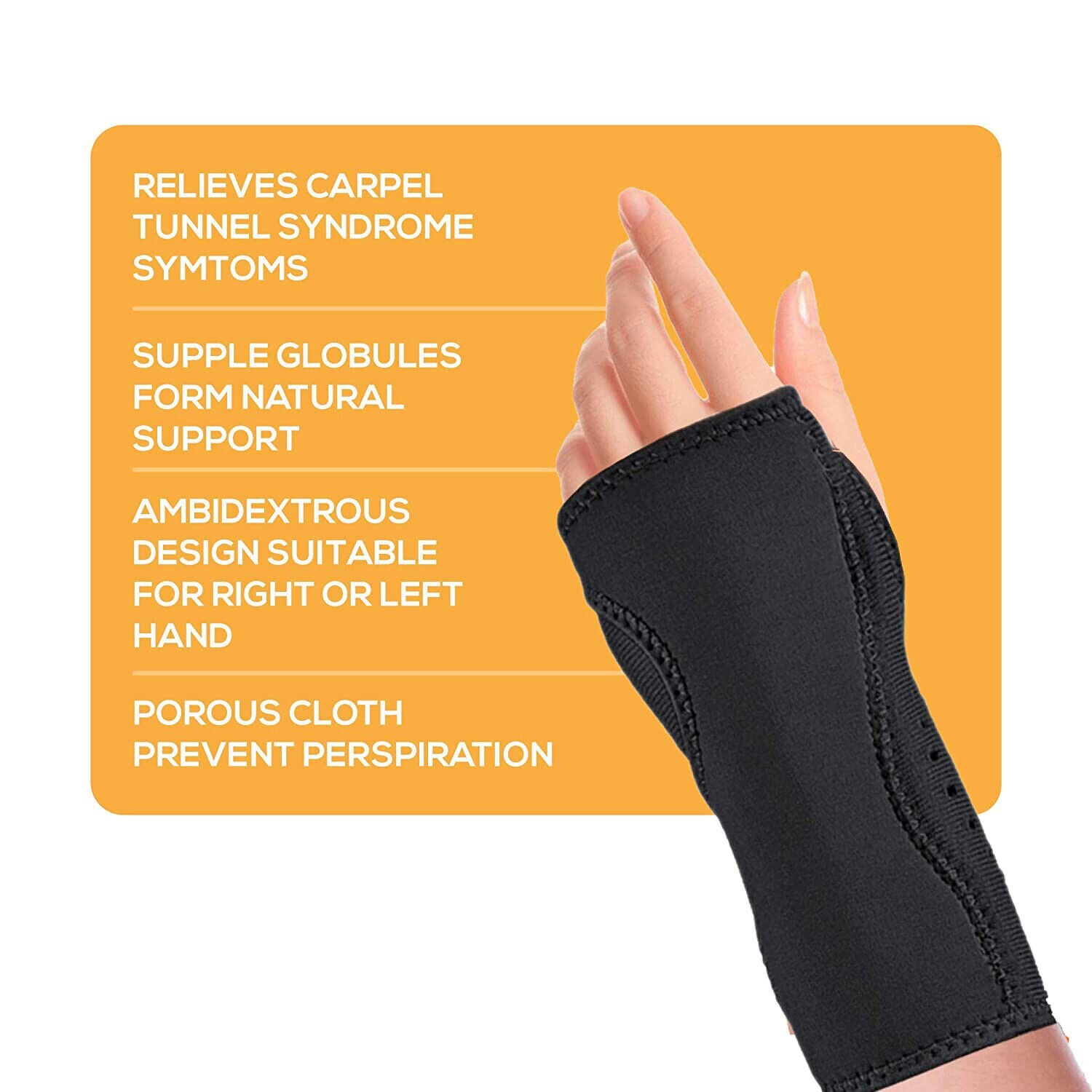 Wrist Sleep Support Brace Men Women Carpal Tunnel Relieve Treat Wrist Pain Pair