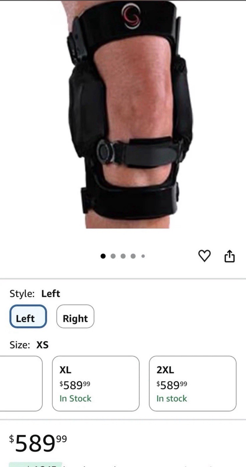 GUARDIAN SPORT REHABILITATOR KNEE BRACE XXL Right KNEE/ Leg Hinged $589 Retail