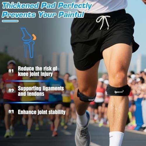 IPOW Patella Tendon Knee Strap 2 Pack Knee Pain Relief & Patella Stabilizer Knee