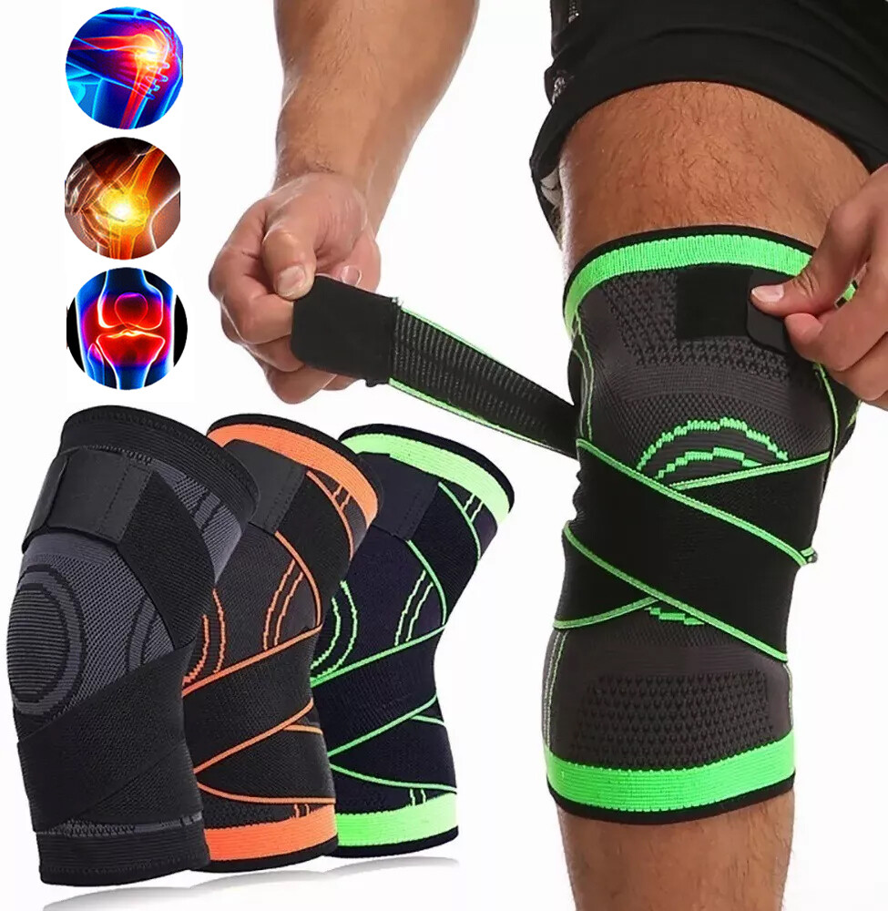 3D Knee Guard Weaving Pressurization Knee Brace Protector Knee Pad Fitness Gear