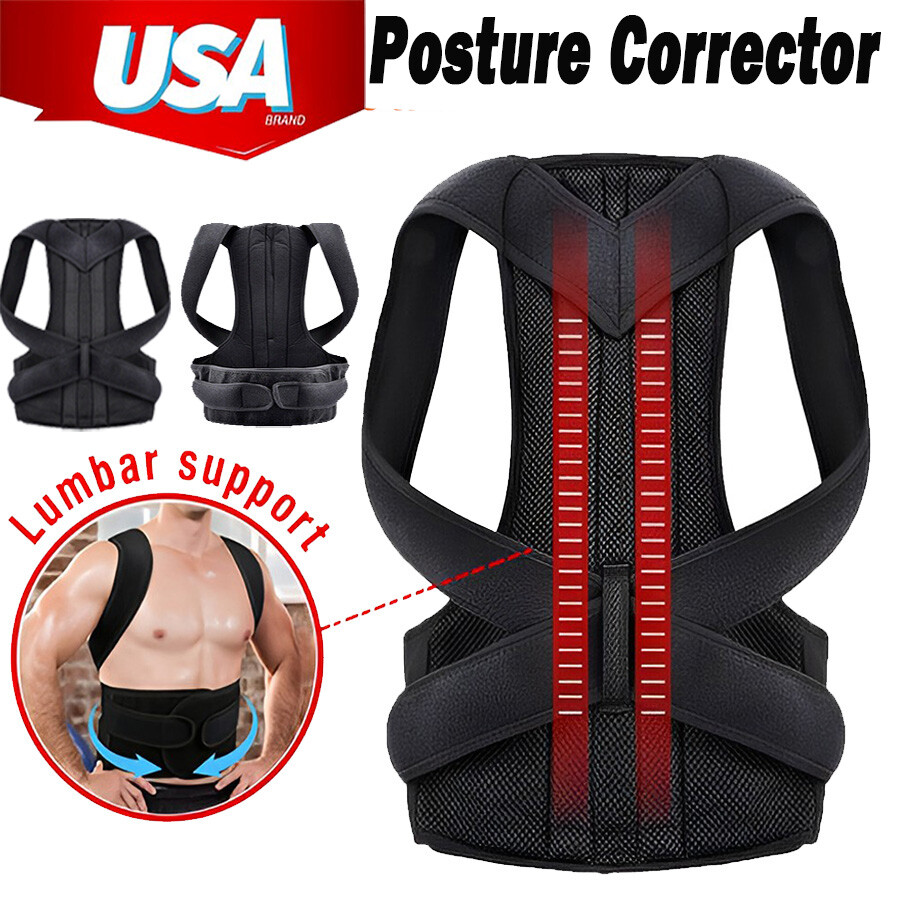 Adjustable posture correction strap with back support shoulder strap men women