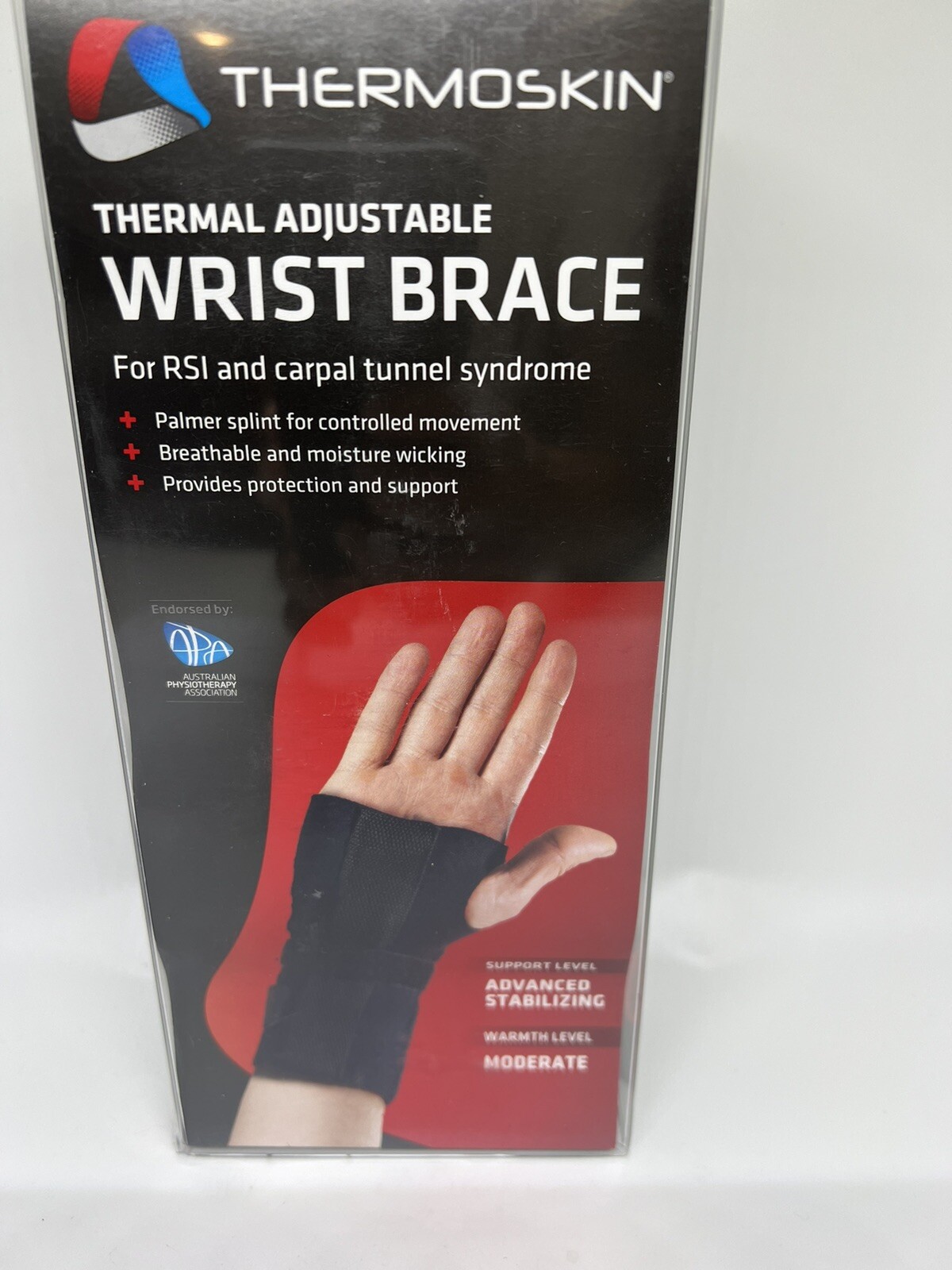 Thermoskin Thermal Adjustable Wrist Brace Sleeve One Size Fits Most Left Hand