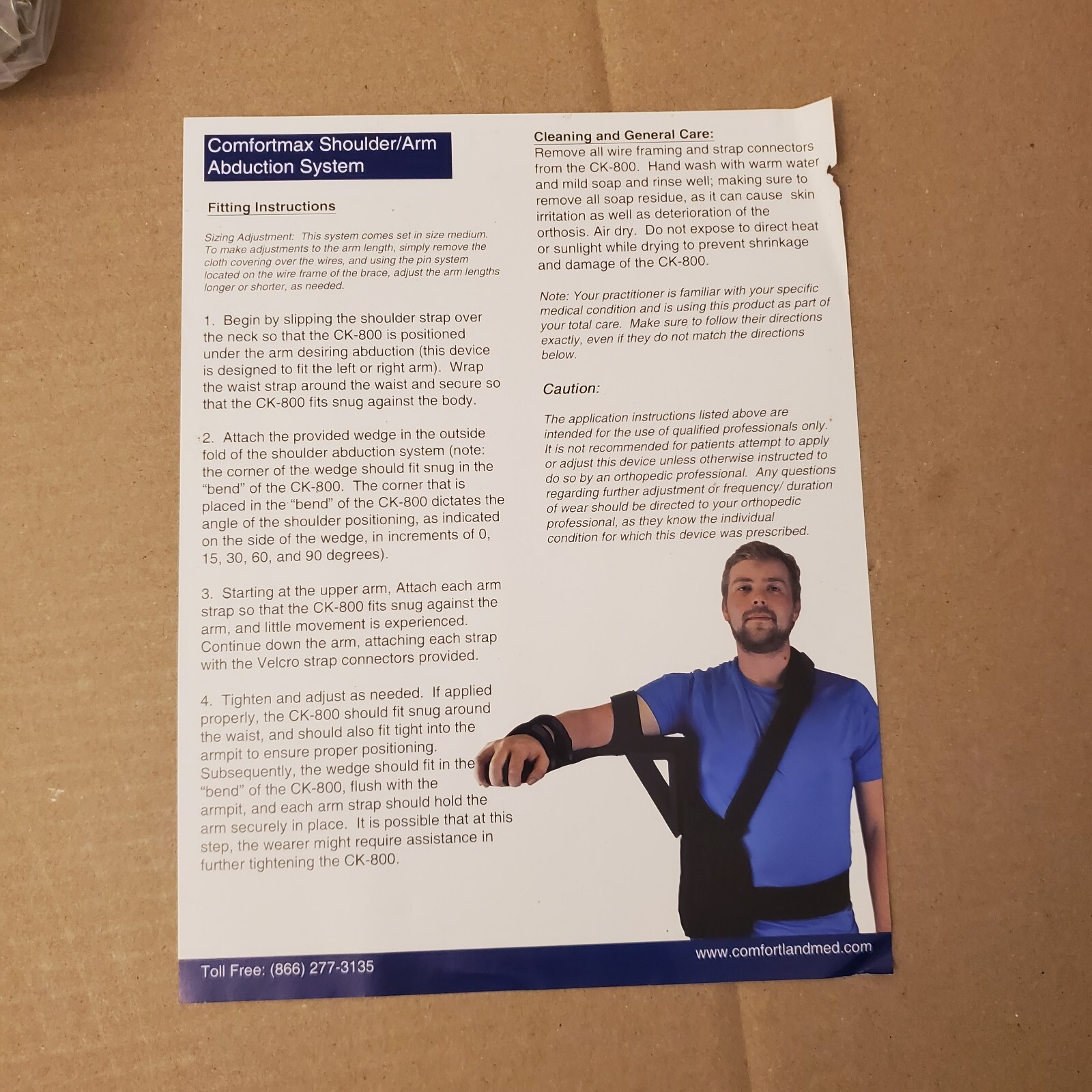 Comfortmax CK-800 Shoulder Arm Abduction System Universal Brace Sling