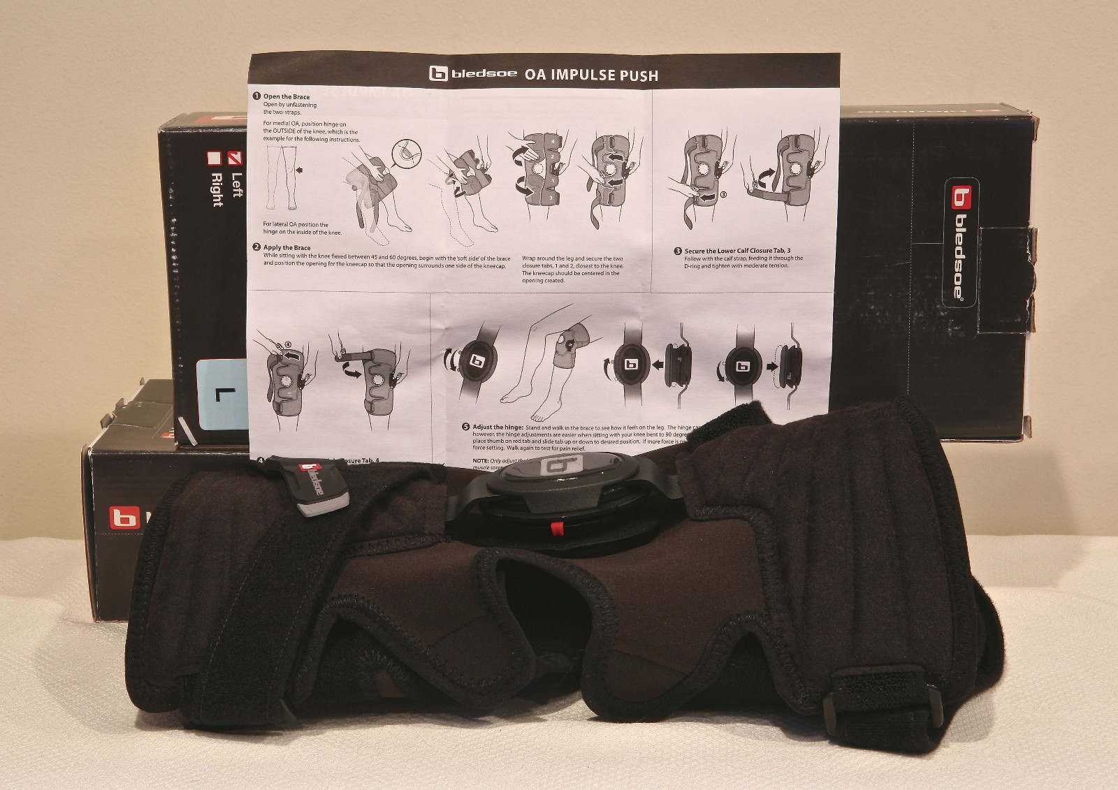 BLEDSOE MEDIAL OA KNEE BRACES – ORTHOPEDIC BRACES – SIZE L — REDUCED PRICE!