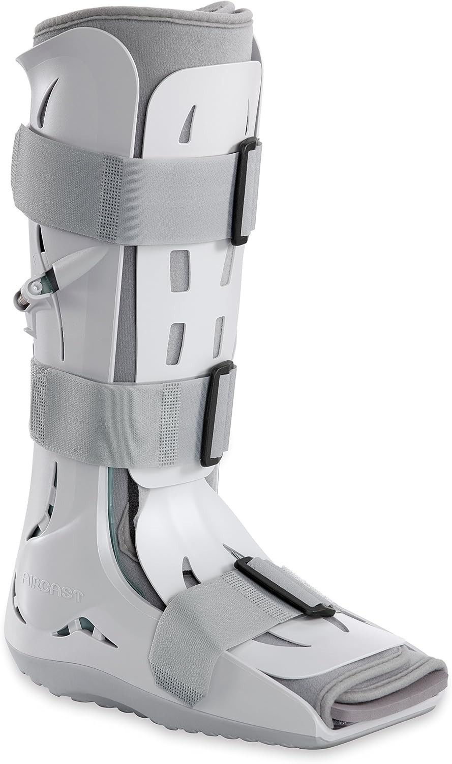 Aircast FP Walker Tall Medical Walking Boot Gray Size Large with Hand Pump