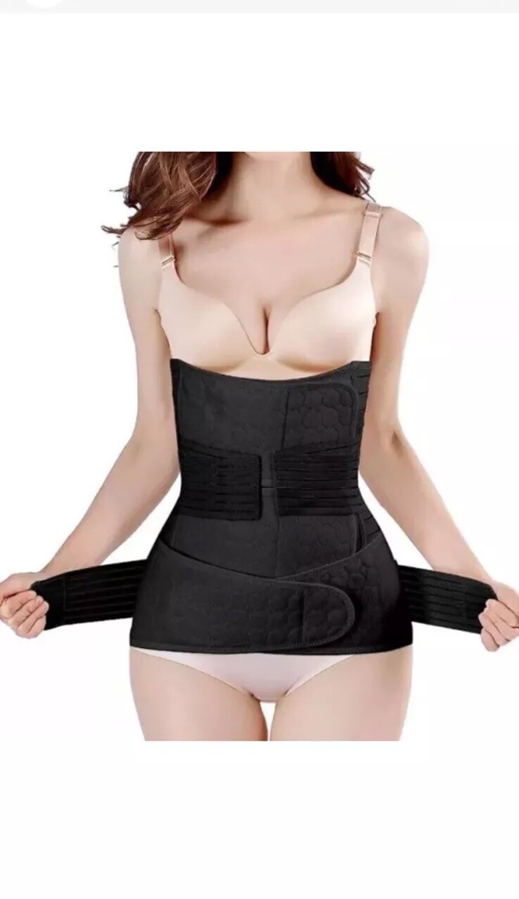 NEW ChongErfei 3in1 Postpartum Support Recovery Belly & Hip Wrap Black M/L Women