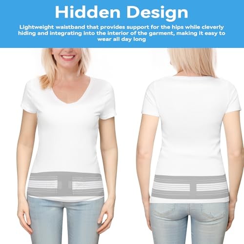 Waist Belt Sacroiliac Hip Belt, Lumbar Support Sciatica Pain Medium Black-2