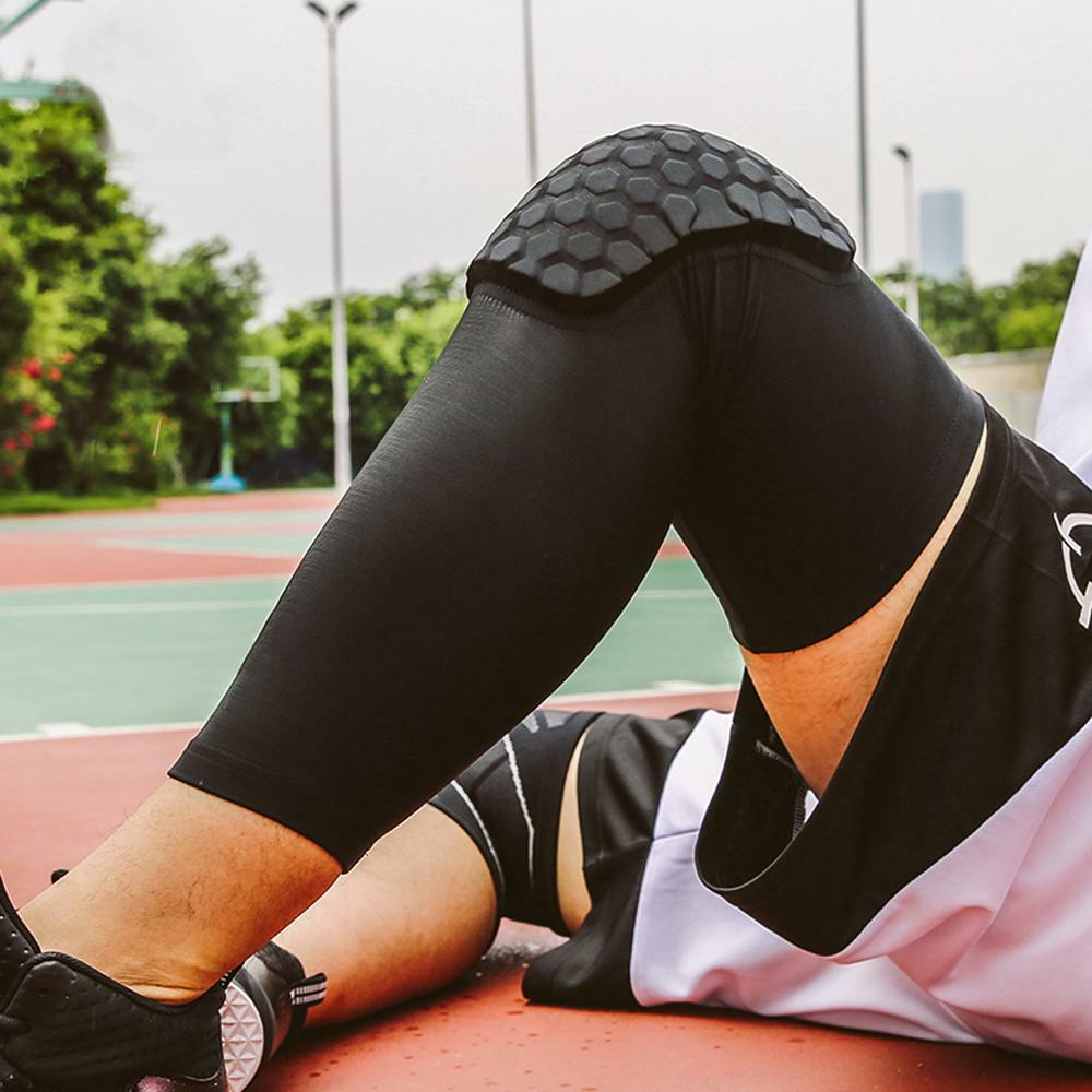 HONEY PADS SPORT SLEEVE KNEE SUPPORT BRACE BASKETBALL ELASTIC COMPRESSION