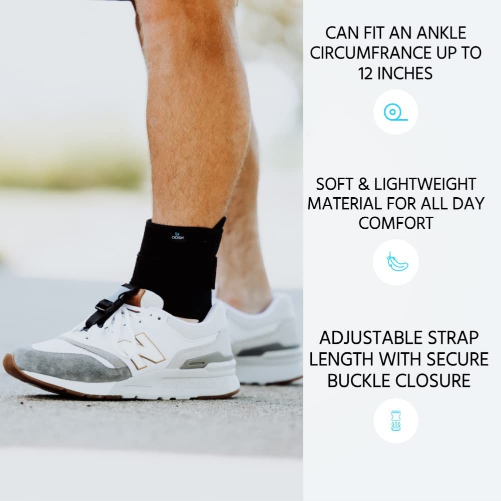 Foot Drop Brace for Walking – Adjustable AFO Ankle Support – Unisex, Black