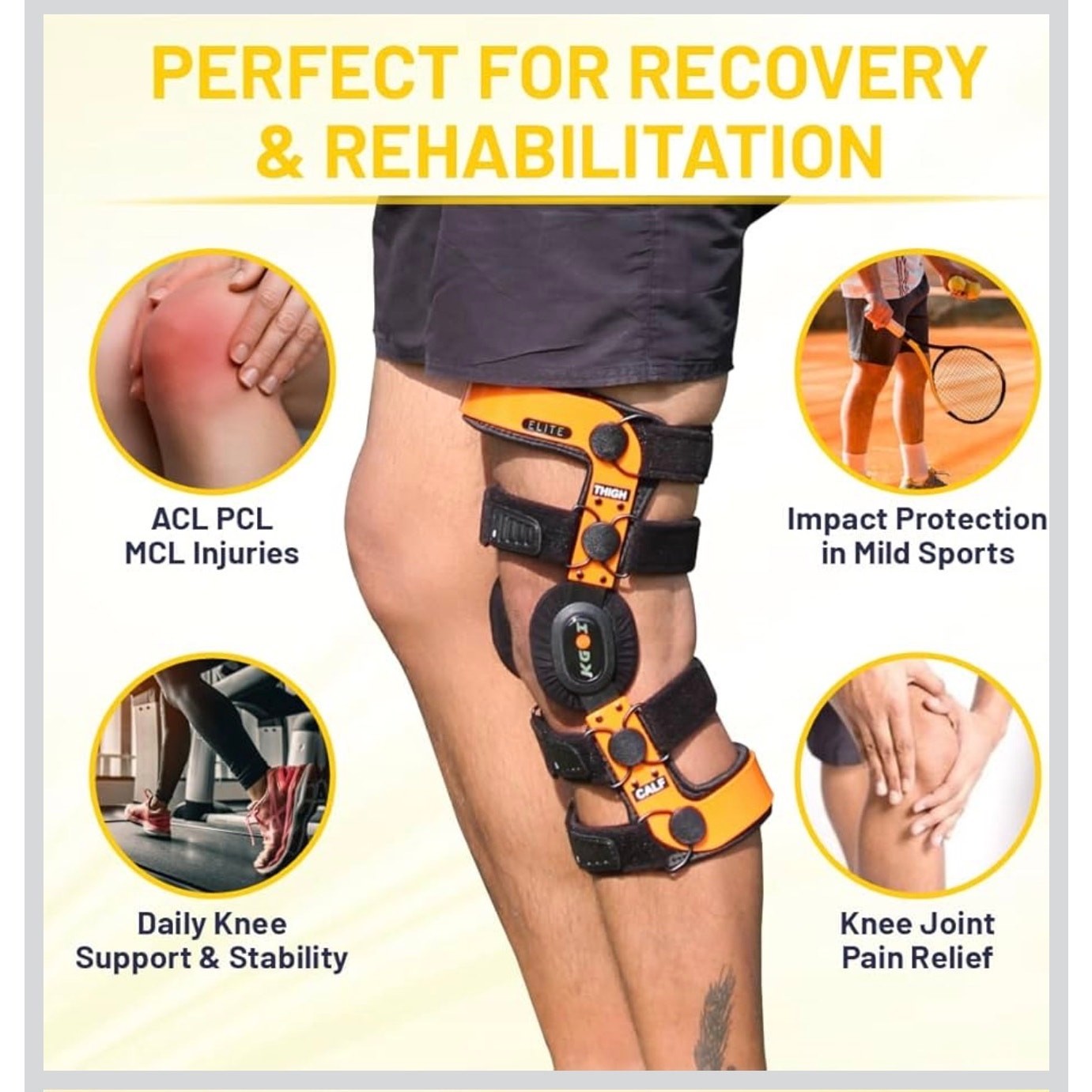 KGOI ELITE Orthopedic Knee Support Brace approximately size 15