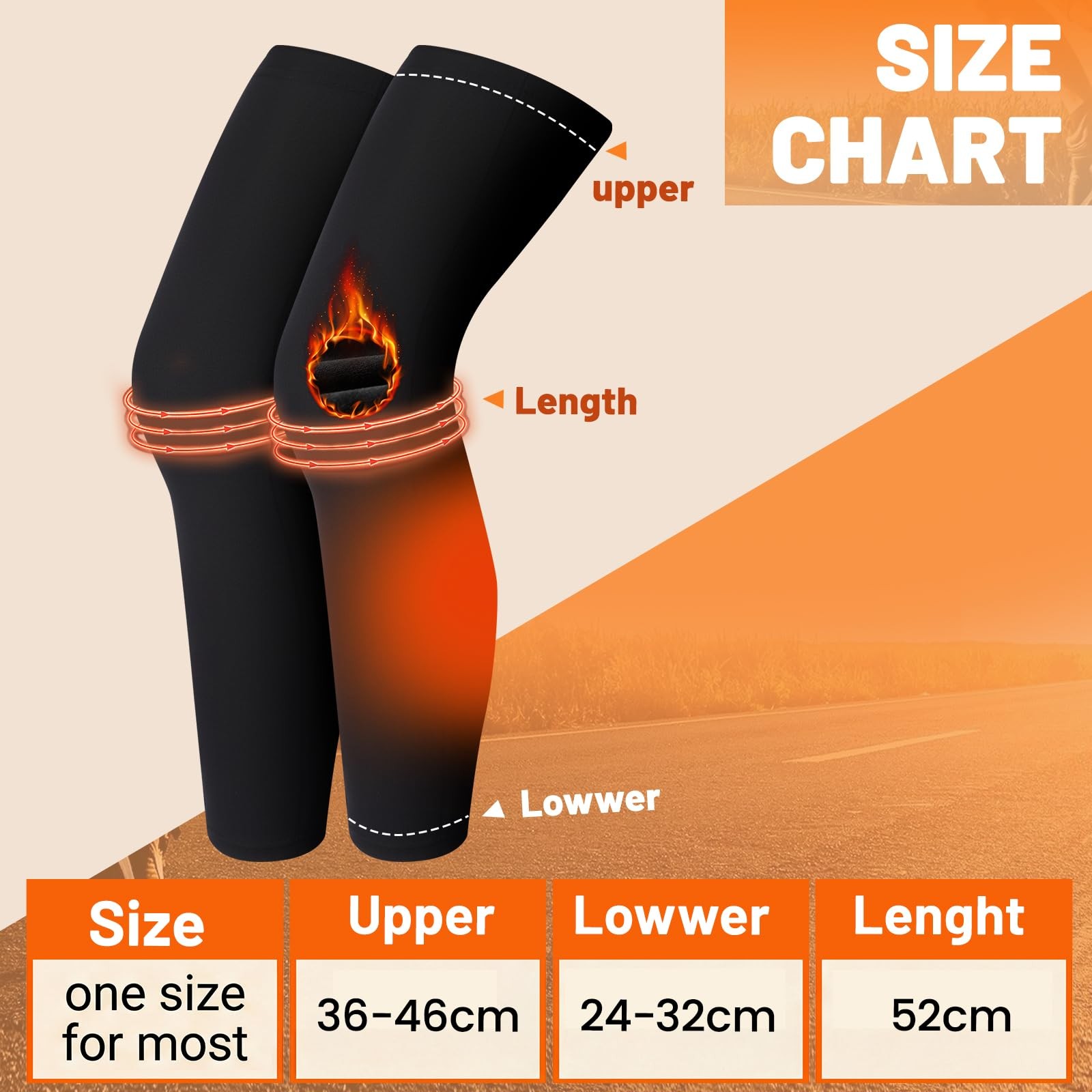 Waterproof Fleece Thermal Winter Compression Leg Sleeves Men Women 2 Pairs