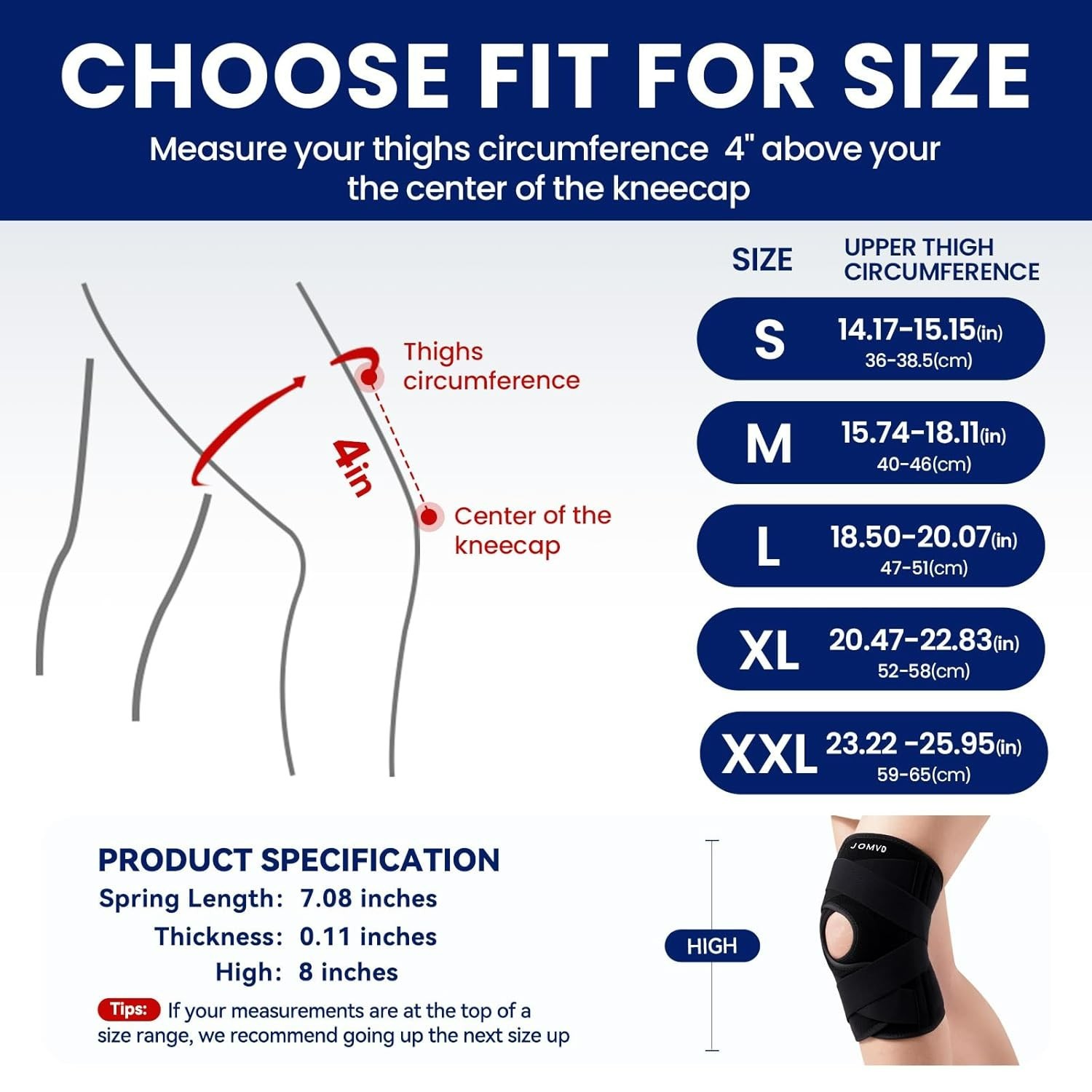 Knee Brace with Spring Stabilizers for Meniscus Tear & ACL Recovery – Medium