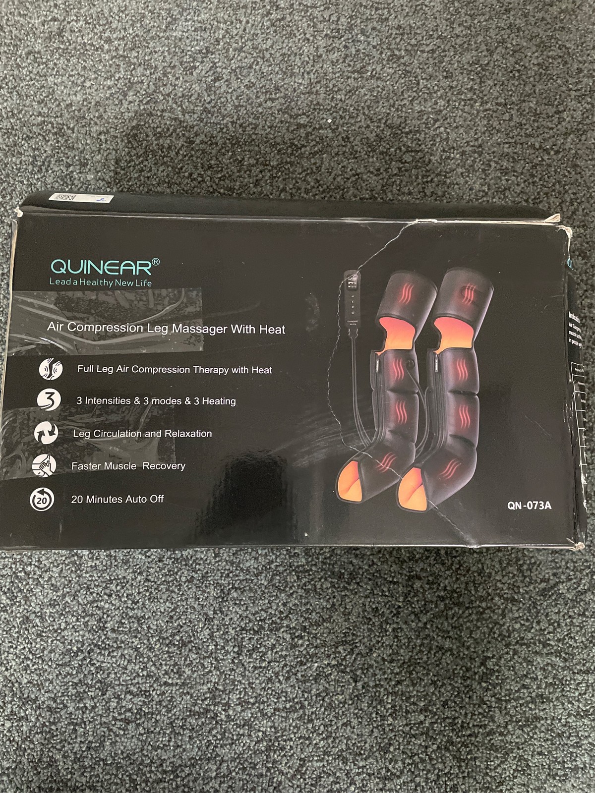 QUINEAR Leg Massager, 3-in-1 Foot Calf & Thigh Massager with Heat and Compress 1