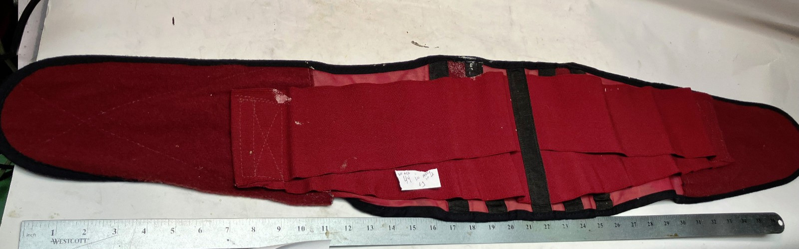 back brace red val med 44 in pre owned free shipping