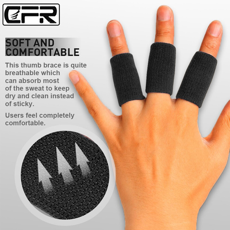 10Pcs Finger Sleeves Brace Splint ElasticThumb Support Sports Protector Wrap US