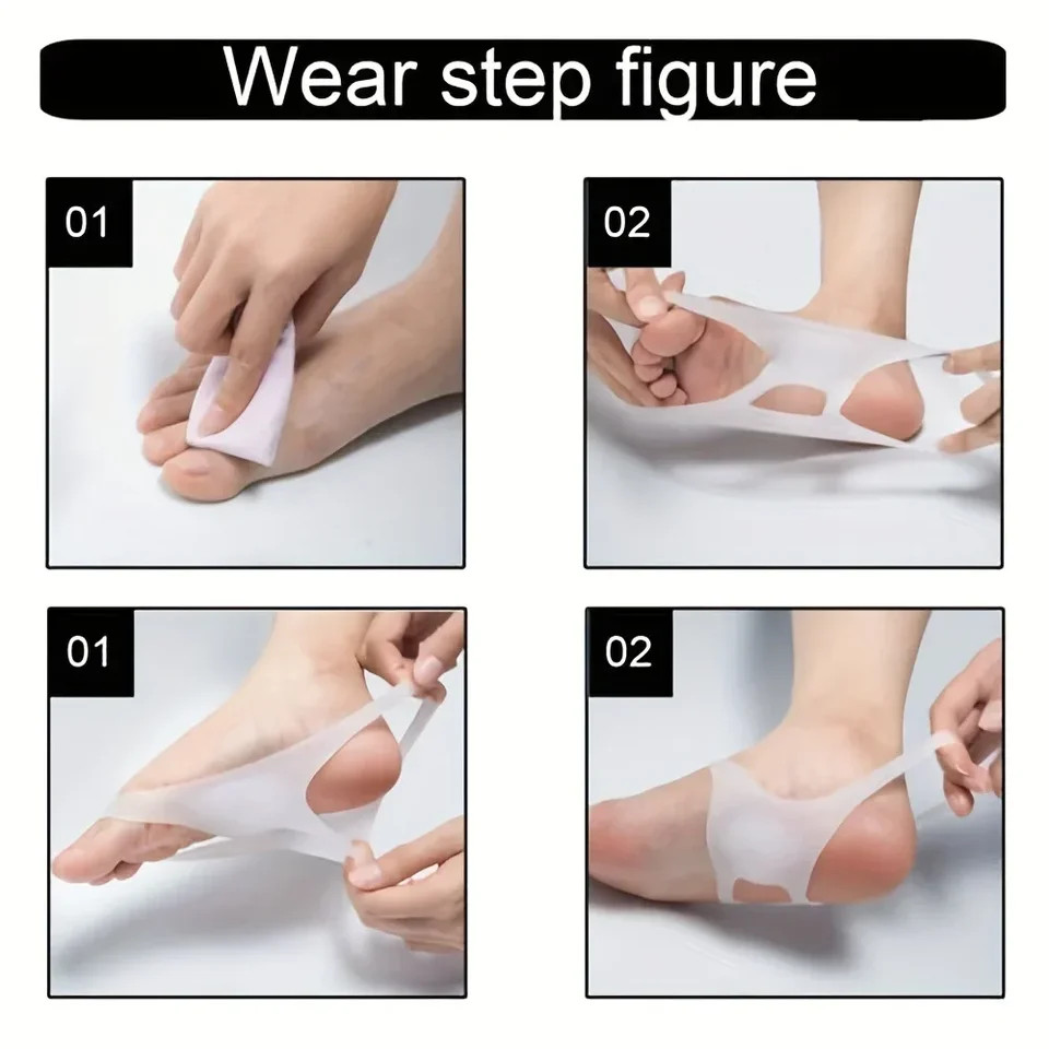 2 Pcs Foot Support Insoles Flatfoot Orthotic Pain Relief Plantar Fasciitis Pad