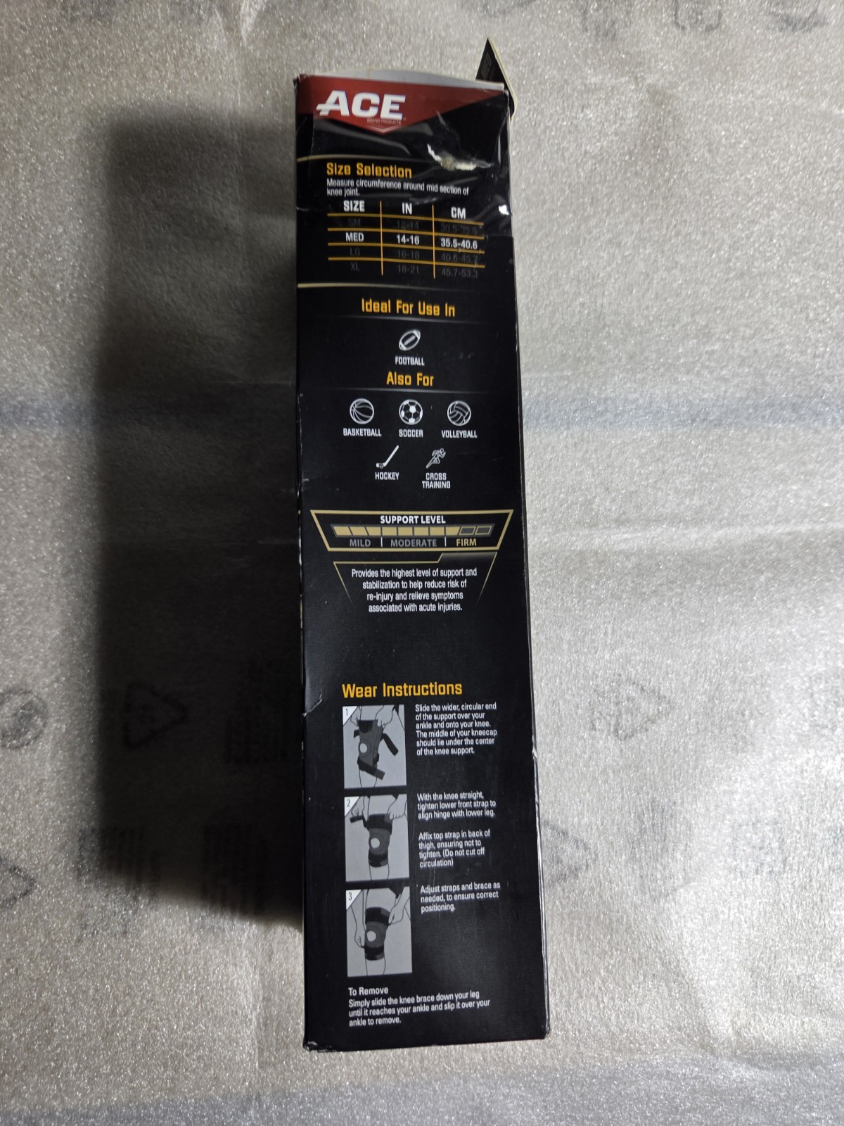 Ace brand firm support hinged knee brace