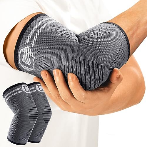 Paquete de 2 coderas de compresión para codo, soporte para tenis y gimnasio