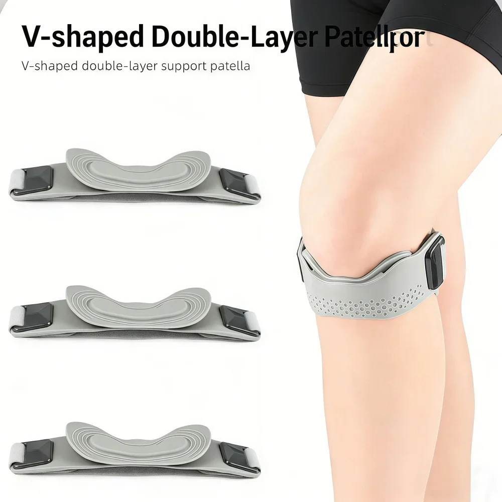 1/2Pcs Silicone Patellar Tendon Support Strap Adjustable Knee Support Pads