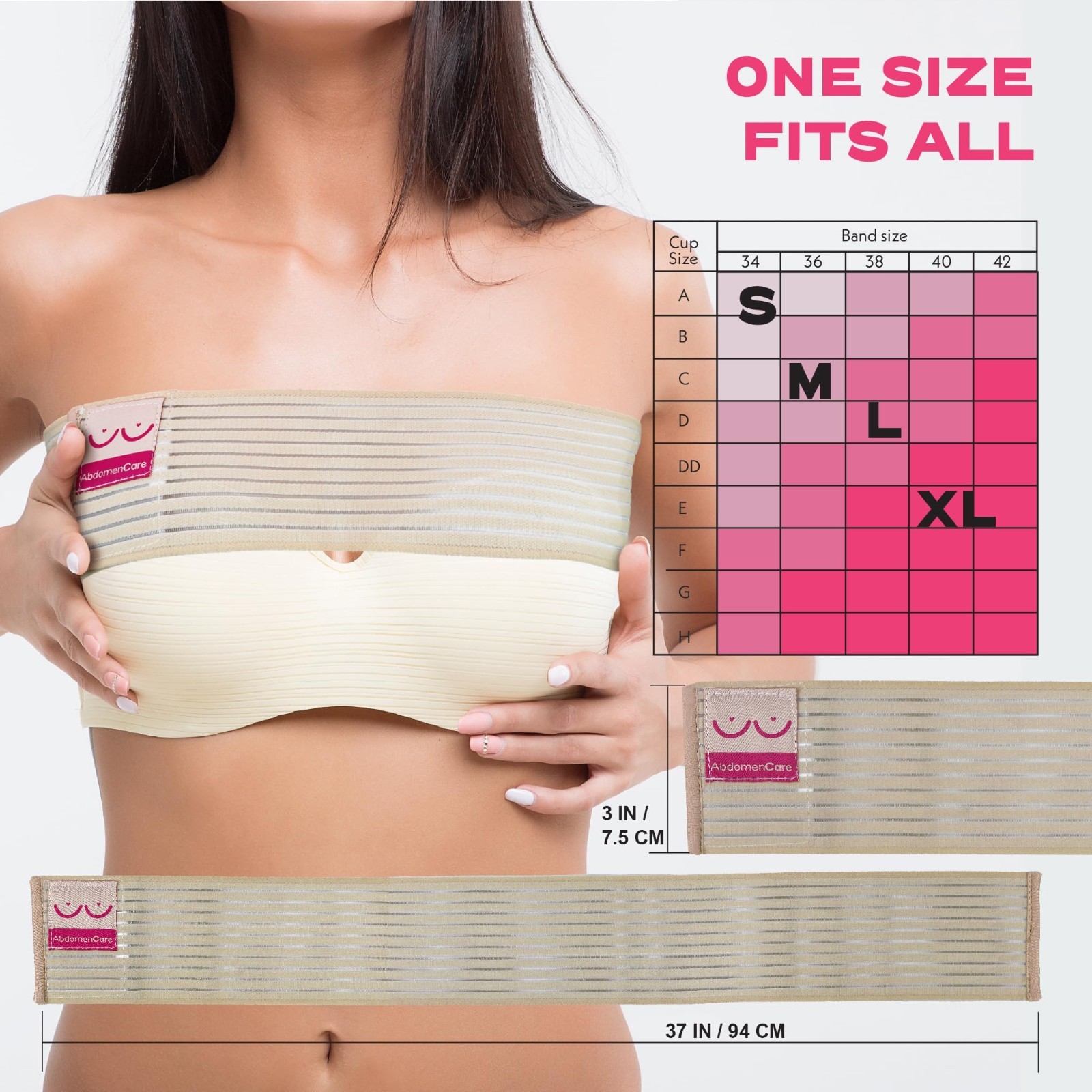 Post-Surgery Breast Implant Stabilizer Band | Chest Compression Wrap for Women |