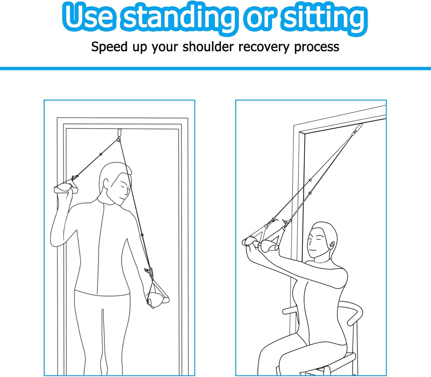 Shoulder Pulley Over The Door Physical Therapy System, Exercise Pulley for Physi