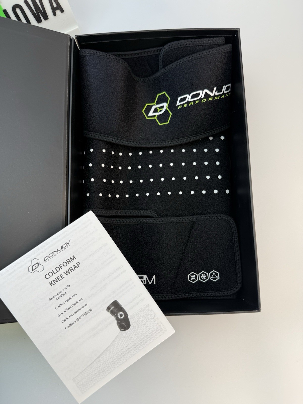 Coldform Knee Wrap Donjoy Performance Hot/Cold Wrap BLACK size L/XL