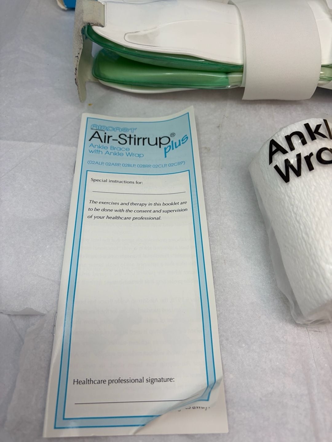 Aircast Air-Stirrup Plus Left Ankle Brace Standard Large with Wrap 02ALP