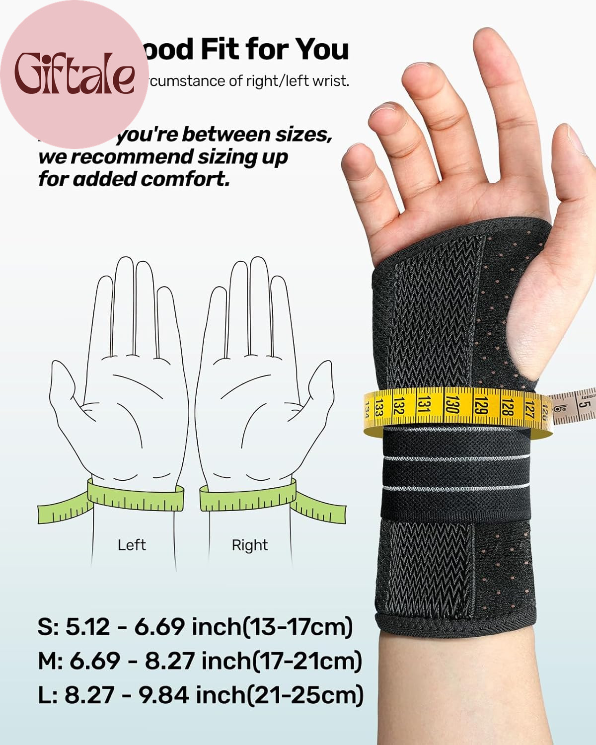 2 Pack Carpal Tunnel Wrist Braces, Adjustable Wrist Support Splint for Night Sle