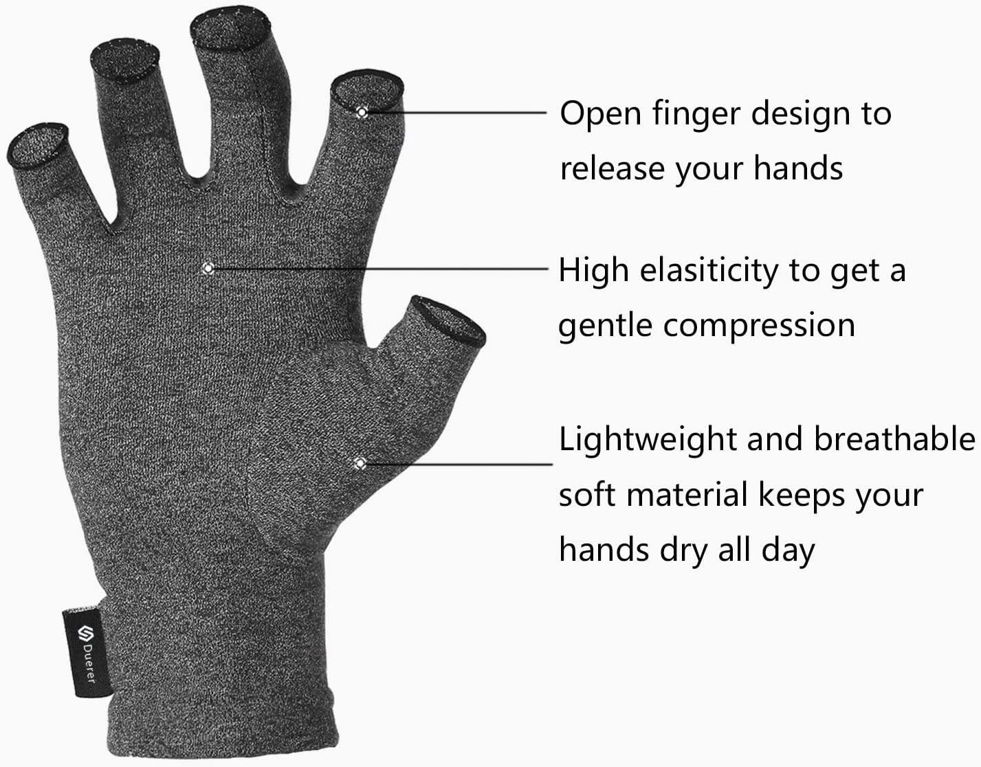 Fingerless Compression Gloves for Arthritis, Carpal Tunnel, and Tendonitis