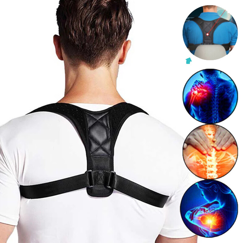 Adjustable Posture Corrector Upper Back Straightener Support Shoulder Brace Free