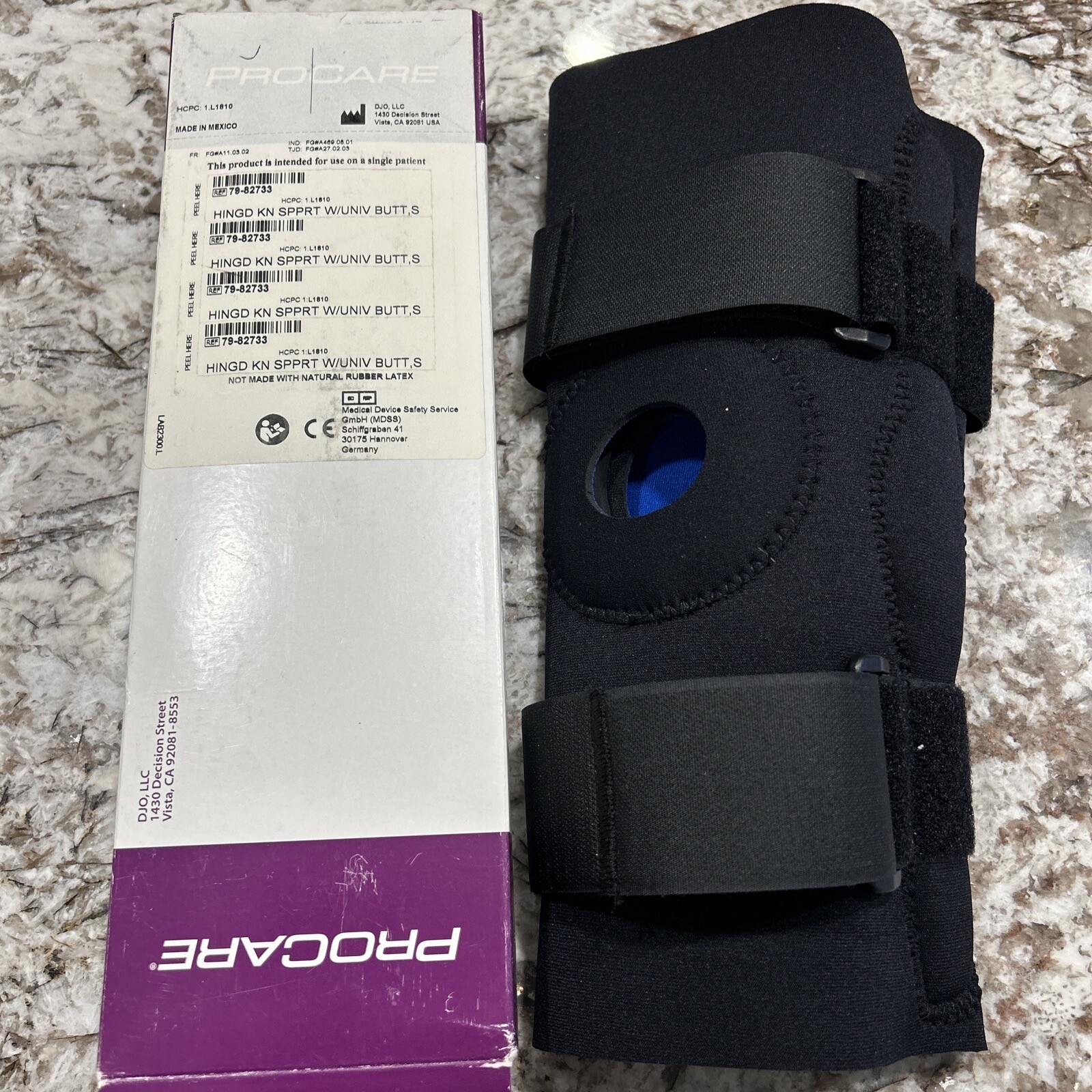 NEW Procare Hinge Knee Support Brace w/ Universal Buttress Small S Neoprene