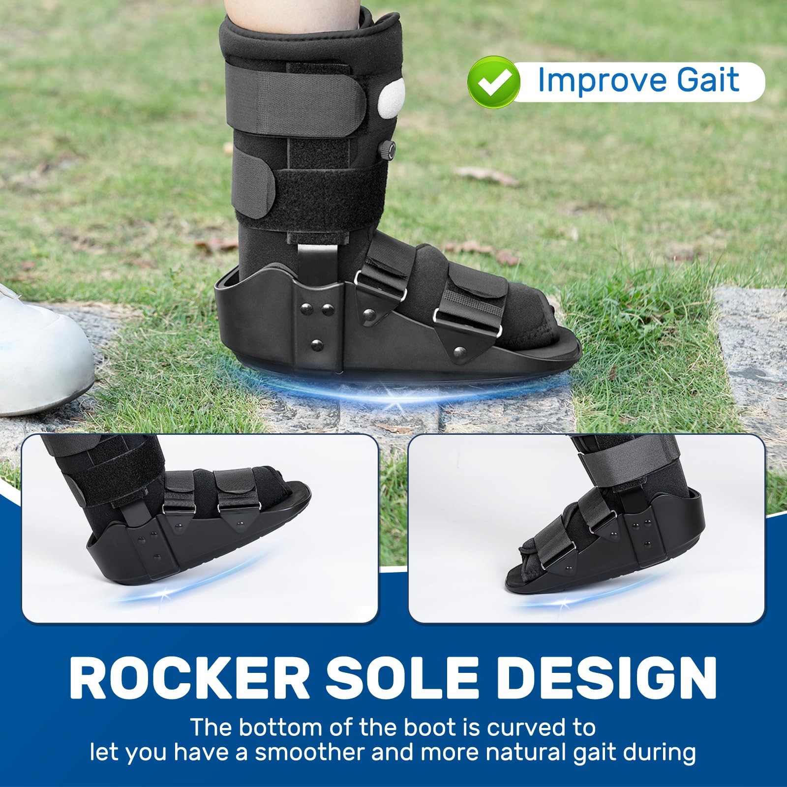 Walking Boot Fracture Boot for Broken Foot, Sprained Ankle-Medium