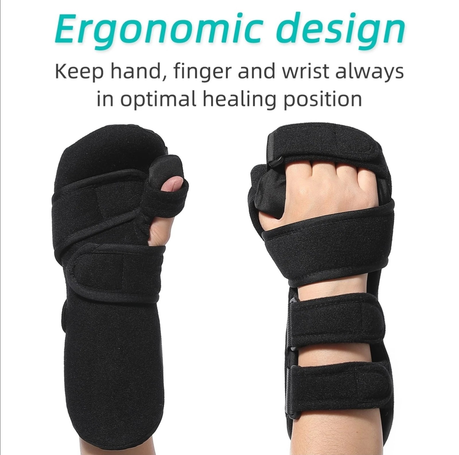 Stroke Resting Hand Splint-Night Immobilizer Wrist Finger Brace for Flexion-Righ