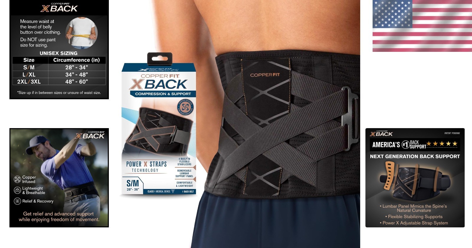 Breathable Lumbar Support Brace for Lower Back Pain