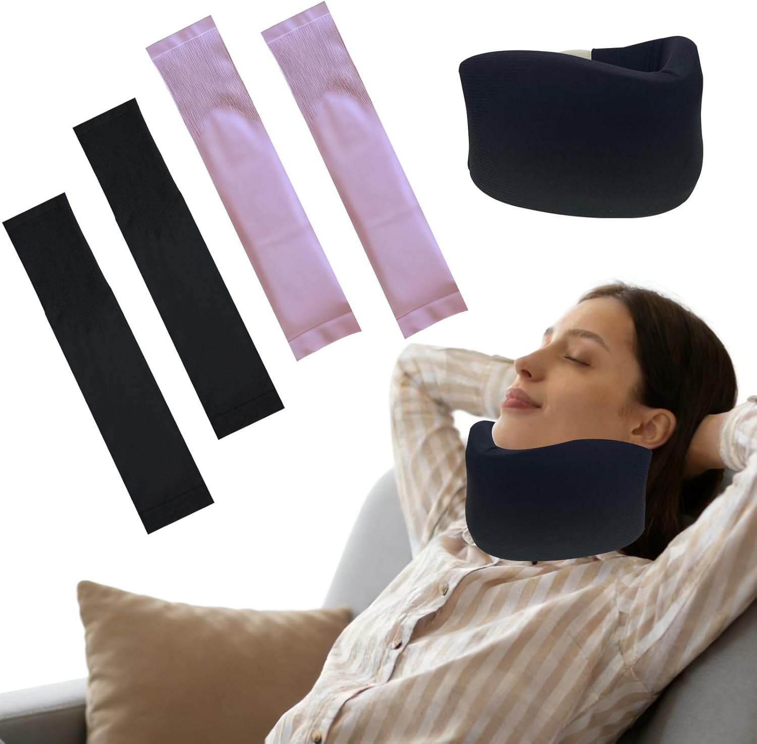 4 Pack Neck Brace Cover Soft Cervical Collar Covers for Men and Women Ultra-Comf