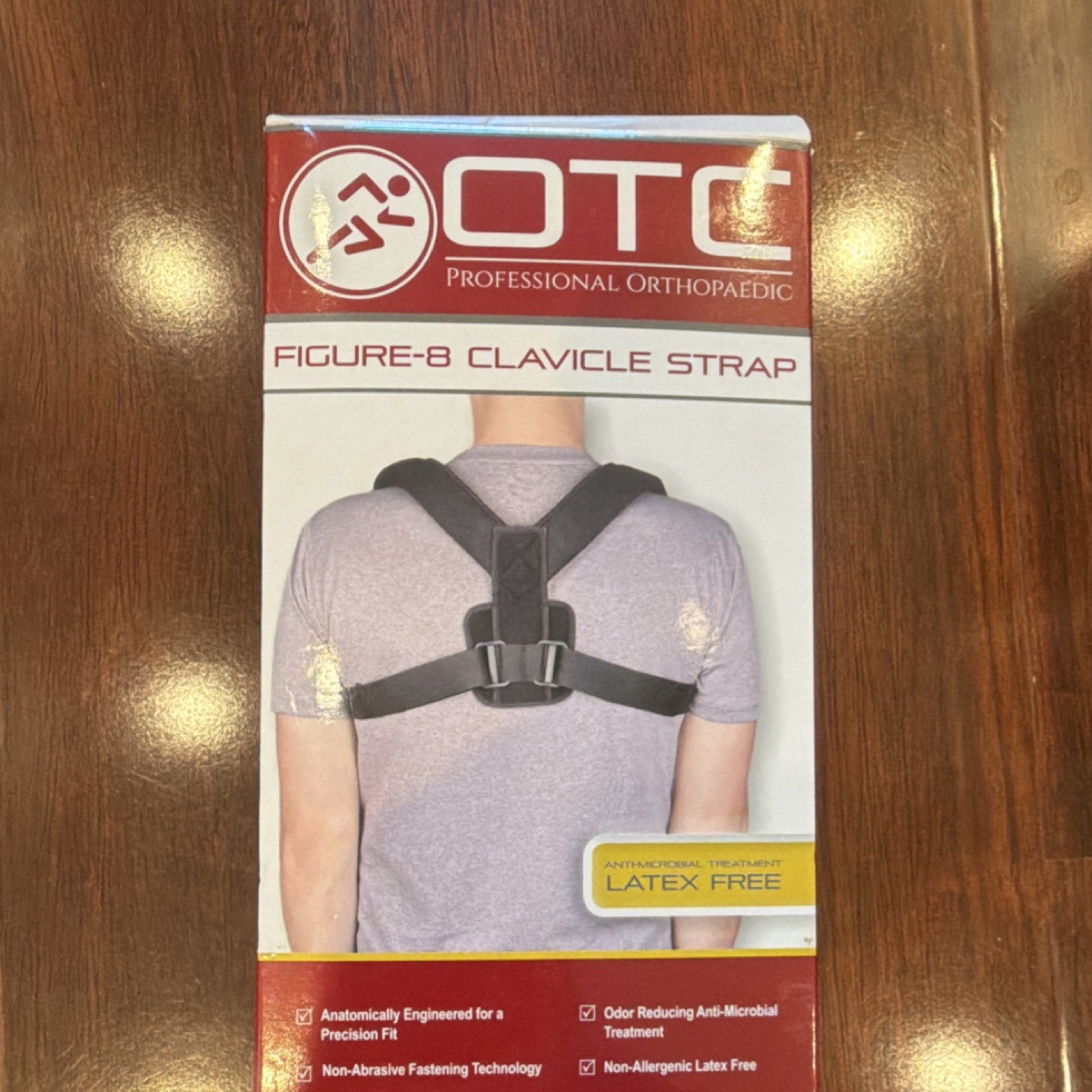 OTC Figure-8 Clavicle Strap Black Large 2454-L Latex Free Adjustable