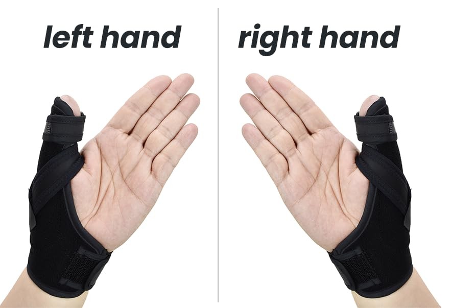 U.S. Solid Thumb Spica Splint- Brace Small/Medium (Pack of 1), Black