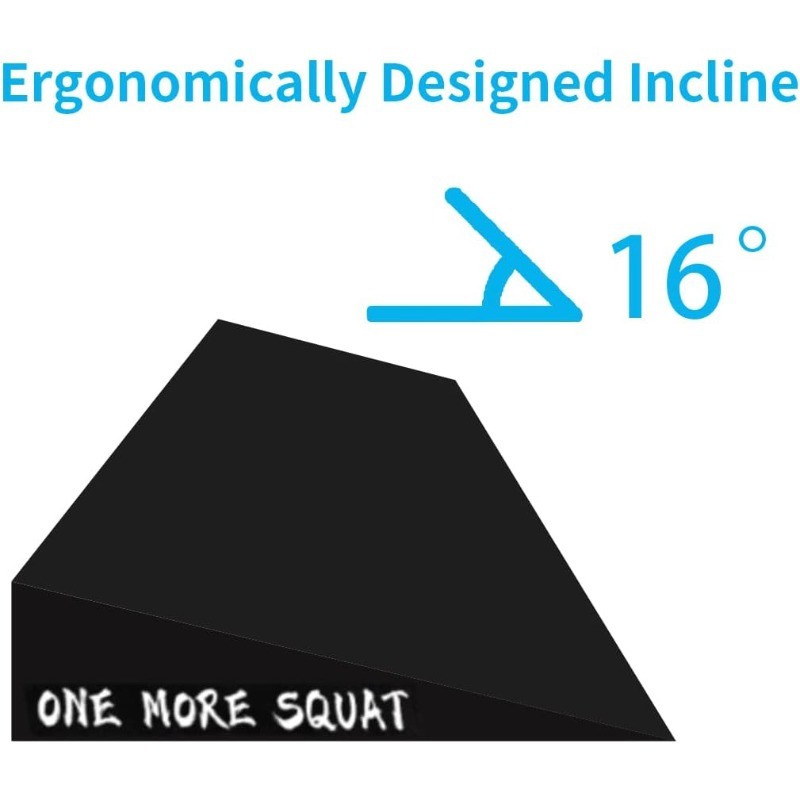 Extra Large Squat Wedge Heel Elevation Block Ergonomic Slant Board Leg Workouts
