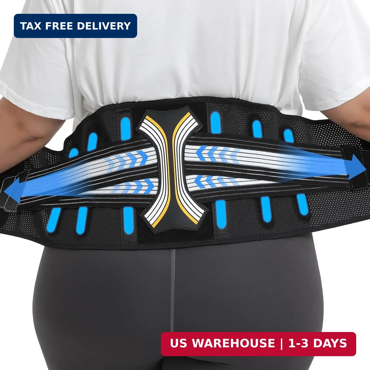 Back Brace for Lower Back Pain, Decompression Lumbar Support Belt with 3D Lum…