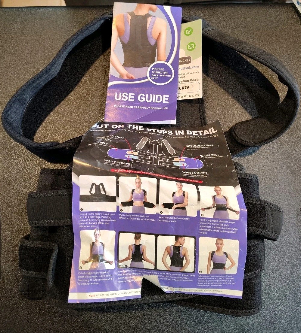 Posture Corrector for Women & Men Upgraded Full Back Brace Support Adjustable M