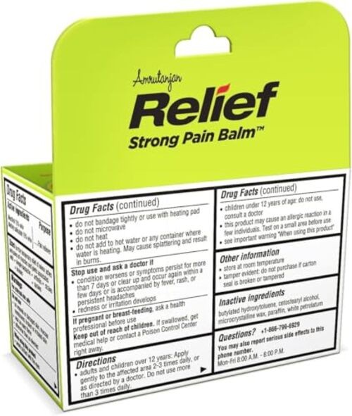Strong Pain Balm for Men & Women – Joint & Muscle Pain Relief 1.05 Ounce (30g)