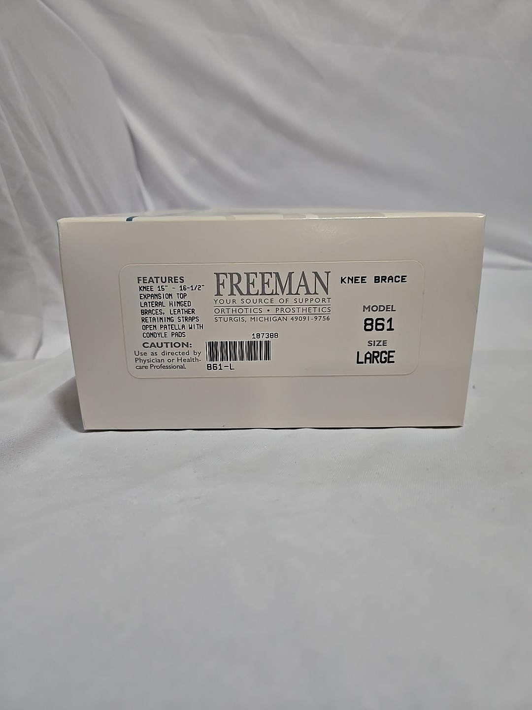 “New Freeman Knee Brace 861 Large Lateral Hinged Open Patella Support Stability”