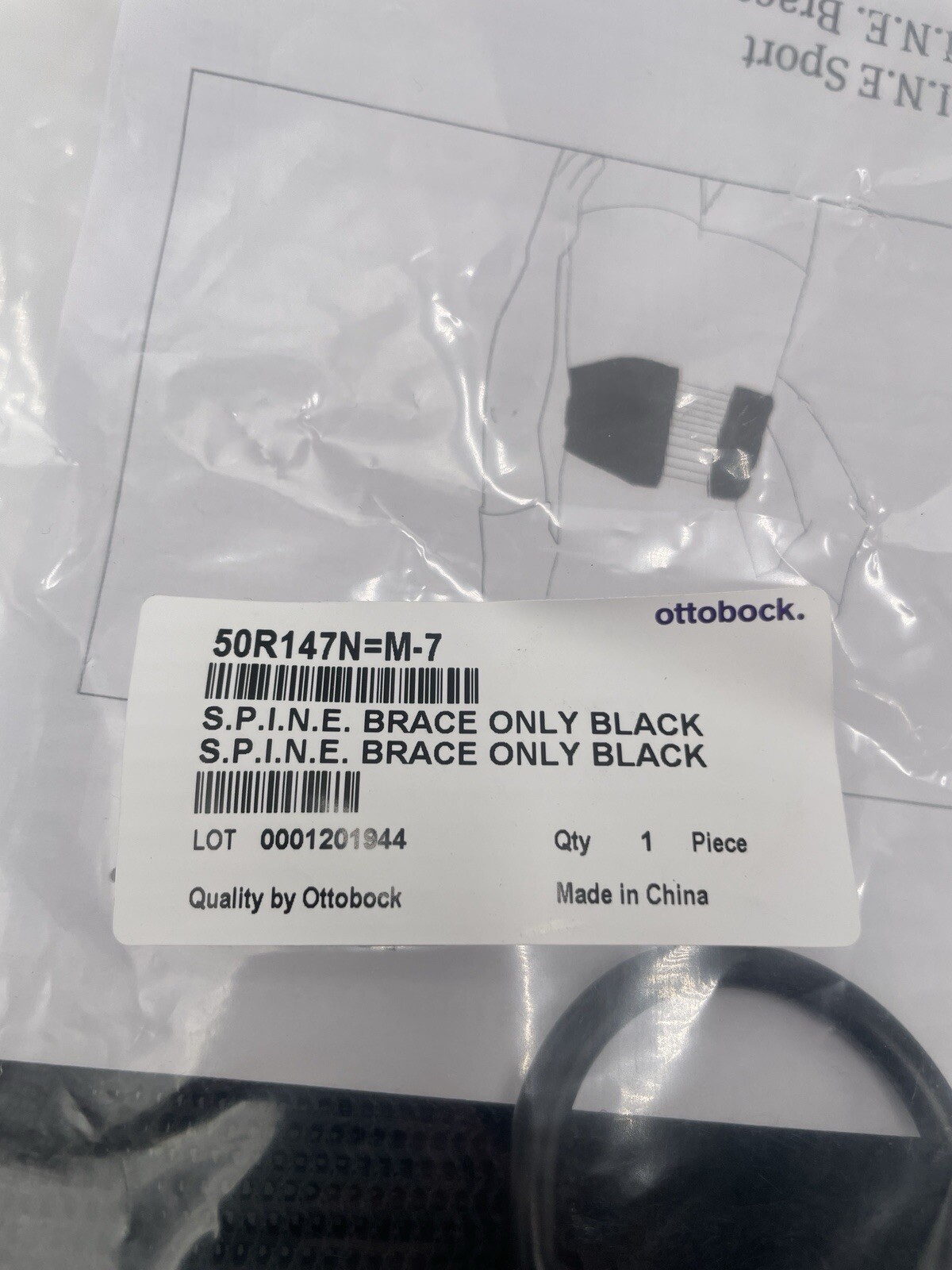 Ottobock S.P.I.N.E Adjustable Lower Back Brace Pulley System 50R147N Medium