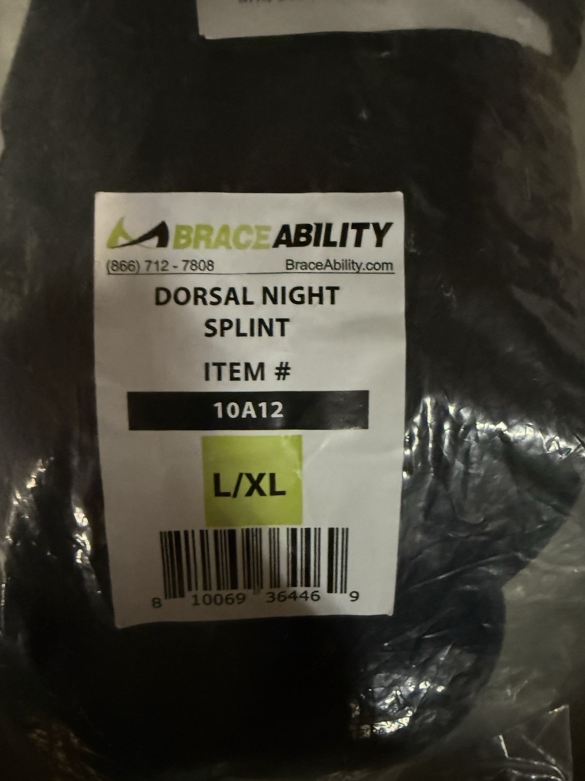 Braceability Dorsal Night Splint | Plantar Fasciitis Pain Relief L/XL