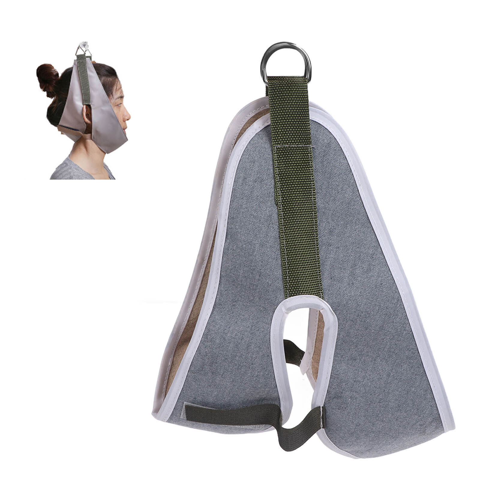 Canvas Cervical Spine Traction Belt Soft Adjustable Flexible Neck Traction Belt
